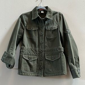 Military Green J Crew Jacket - Medium